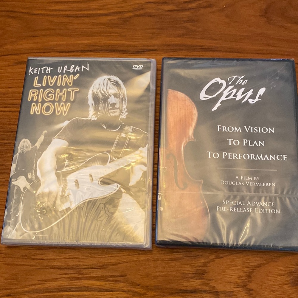 Keith Urban Livin’ Right Now and The Opus dvds